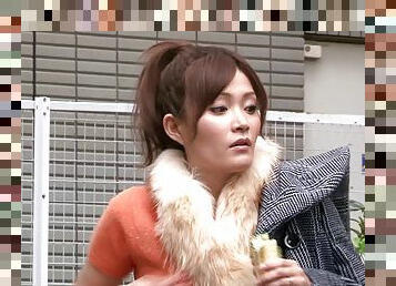 Japanese MILF Rin Ninomiya is being fingered before rammed in a reality clip