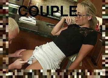 Hot blonde, Hannah West, gets her pussy and ass fucked from behind