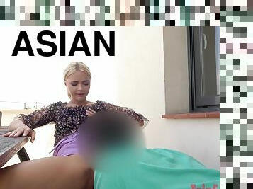 Hot Blonde Teen Gets A Big Asian Creamp - Amateur