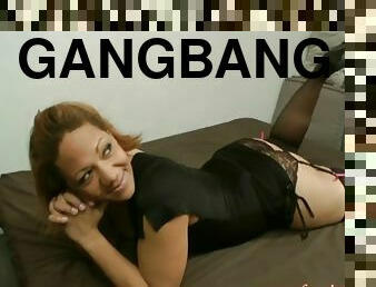 C1ndy miss fr3nch b00ty c4ribbean girl for her first interracial gangbang casting without no pill !