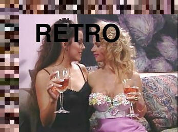 Felecia and Marilyn play with each other's vags in retro lesbian scene