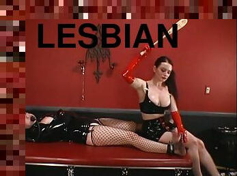 lesbo-lesbian, bdsm, pitkät-sukat, kalaverkko, femdom, nahka