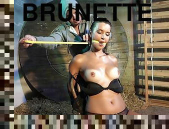 Katie Oliver is a stunning brunette who wants to play a BDSM game