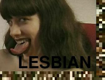 Lesbian Girl with Very Long Tongue