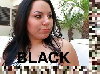 A fat latin gets a black cock in the vagina