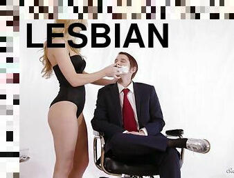 Hot lesbians Lily Cade and Kayden Kross enjoy a kinky sex game