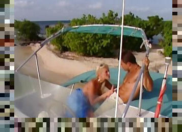 Sandra Russo rides an erected prick on a secluded beach