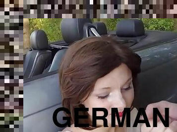 Nasty German Amateur Outdoor Blowjob And Facial