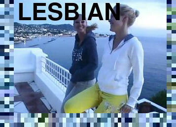 Two divine blondies having lesbian sex are just regular girls
