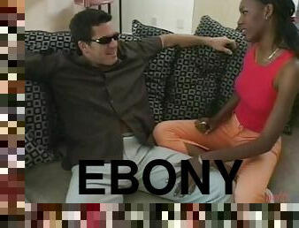 Sexy ebony girl gets fucked hard by White guy