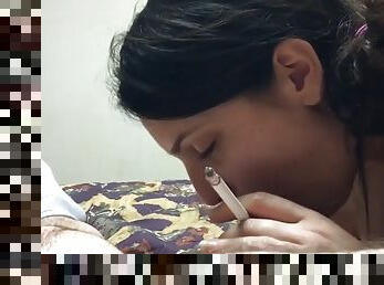 Quick amateur smoking bj