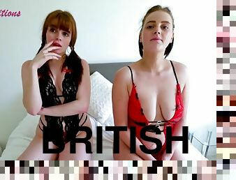 British babes share a cock
