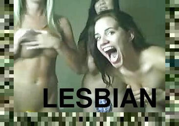 Horny Lesbians With Glitter Pussies Get Sexy