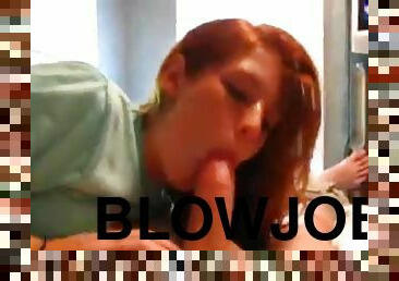 Redhead Teen Gives A Hot Blowjob In A Homemade Video +