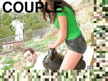 Angelica Saige Rides A Hard Cock After Visiting The Stables