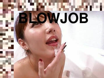 Tsubasa Amami Hot Bath And Blowjob