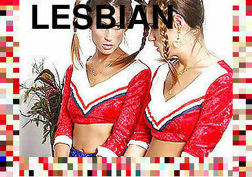 Hot Lesbian Scene With Twin Cheerleaders