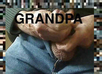 Grandpa cum on cam