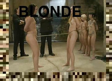 BDSM Experiment with Blonde and Brunette Tied Up Babes