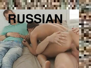 Goluptious russian blonde foxy does porn