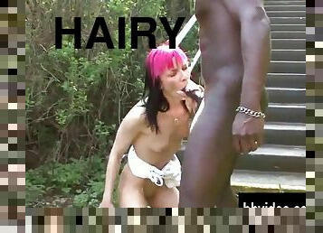 Pink hairy german whore to fuck bbc outdoors