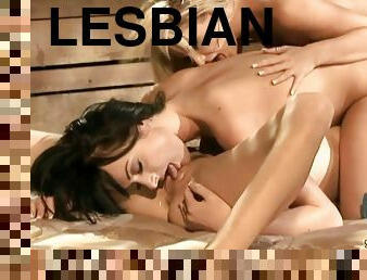 Lesbian threesome with amazing looking hardcore bitches