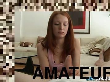 Redhead brit amateur dick spanking