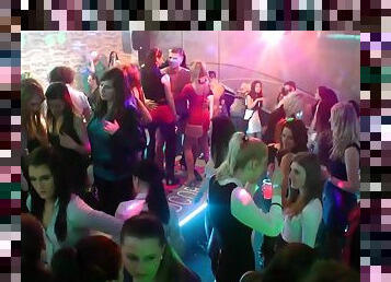 Large group of sluts fucking and sucking big dick dudes in a nightclub