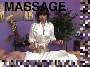 Carrie doesn't mess around when she gives an erotic massage