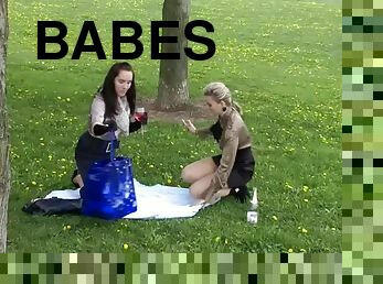 Two Elegant Babes End Up Covered With Food And Booze On WAM Video