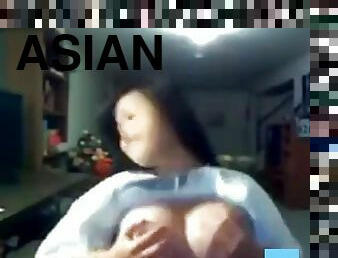 Cute asian boobs flash and play