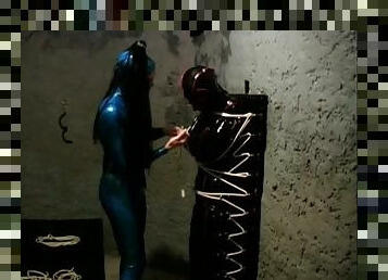 Bound Lesbian Sex Slaves In Tight Latex Suits Compilation Video