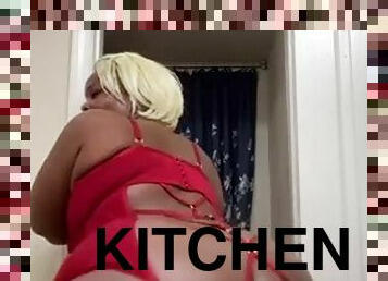 Huge Ass in the kitchen