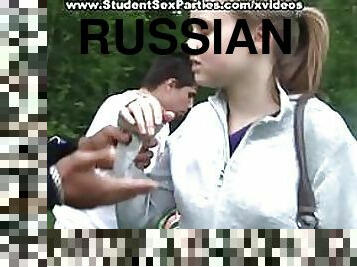 Wild Russian Orgy In the Forest