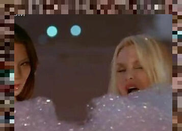 Lucy Liu and Nicolette Sheridan Playing In a Bathtub In Sexy Lingerie