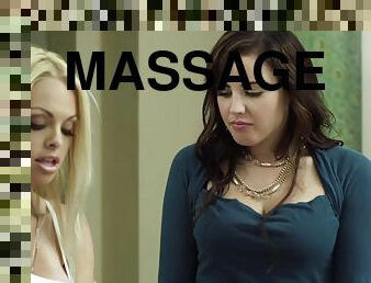 Brooke Lee Adams and Jesse Jane give nice massage swap cum after sharing cock