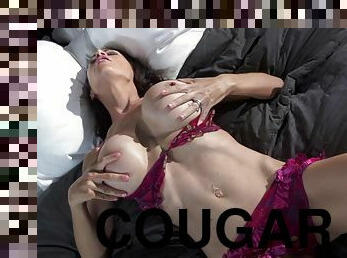 Desirable Cougar With Fake Tits Enjoying Her Anal Being Smashed