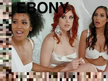 Sky Bound: Part 4 ebony Desiree Dulce with brunette and redhead in lesbian threesome