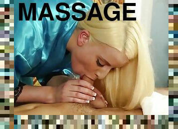 Stunning blonde masseuse