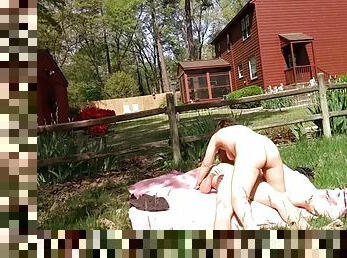 Amateur couple fucks at the ranch