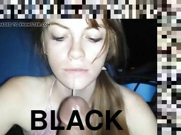 Beautiful Girl With Braces Sucks Off Black Dick