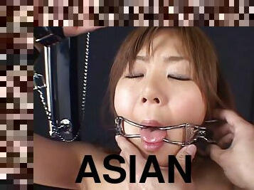 Bondage fetish Asian gets a creampie shower in spicy bukkake shoot