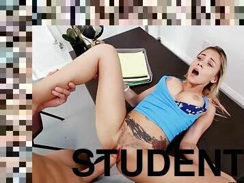 Hot teen screwed student and cum facialed by teacher