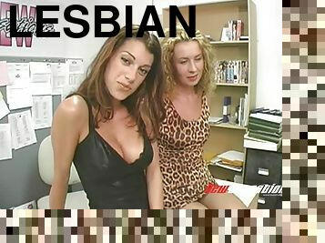 Chicks dressed like sluts have lesbian toy sex that feels good