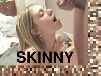 Skinny hot girlfriend fuck and facial