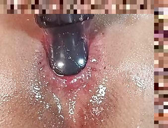 orgasms, tūpļa, japāņu, masāža, norīt, solo, closeup, dirsa