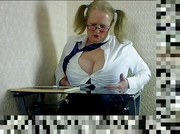 Big titted mature schoolie