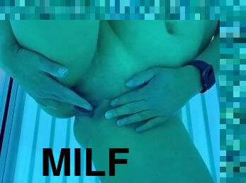 badning, onani, amatør, anal, milf, mor, dildo, bruser, solo, træningscenter