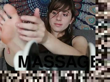 ASMR whisper + ear massage with feet