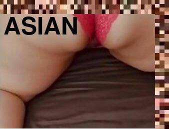 BBB thick Asian showing off meaty ass